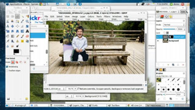 Changing photo backgrounds using the GIMP