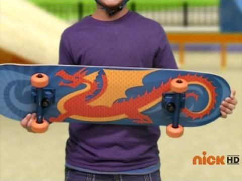 The Boy with the Dragon Skateboard