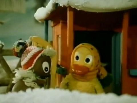 Als Moppi mit einem Schneemann befreundet war