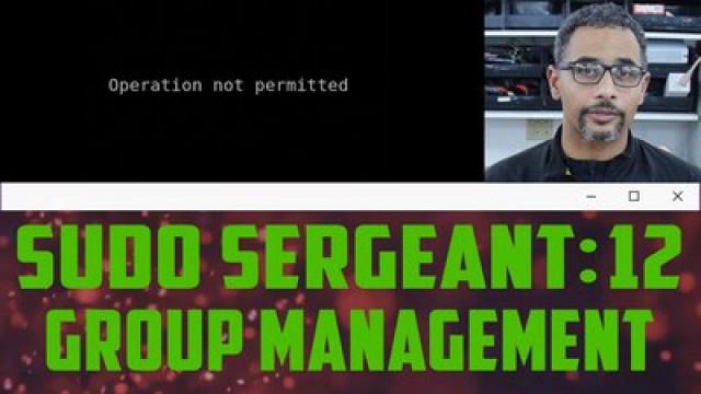 sudo Sergeant 12 - Group Management