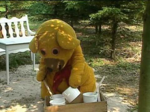Bamse bestemmer selv om han vil være gul med prikker