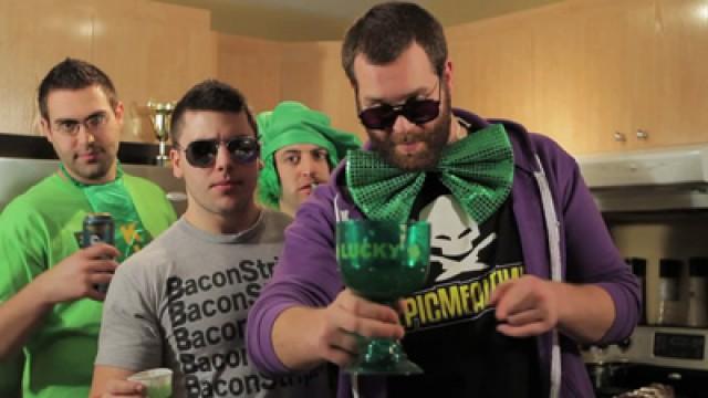 Drunk Footage of Green Potato Pancake Stack