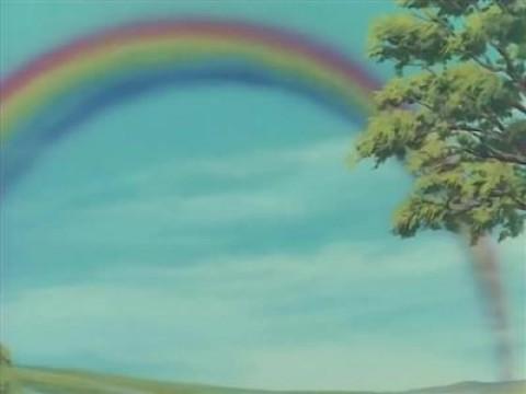 虹に向って