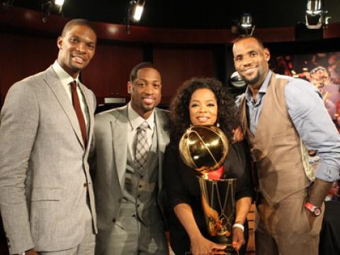 NBA Champion Miami Heat Stars LeBron James, Dwyane Wade and Chris Bosh, Part 1