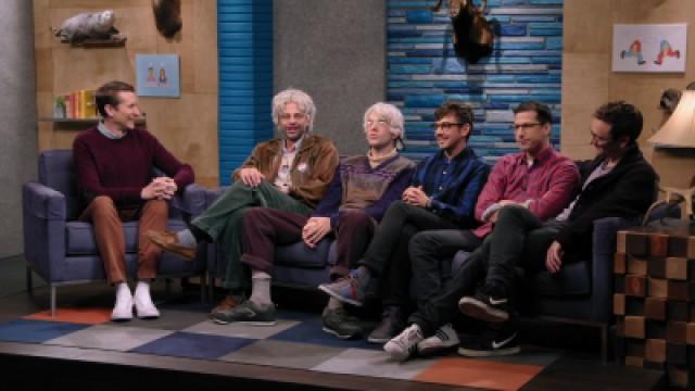 The Lonely Island Wear Dark Pants and Eyeglasses