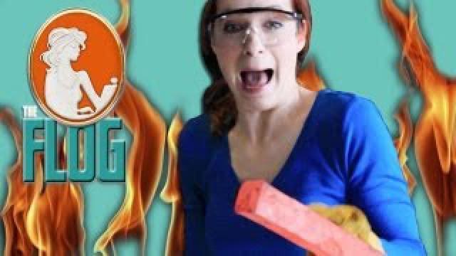 Felicia Day Plays With Fire in Blacksmithing