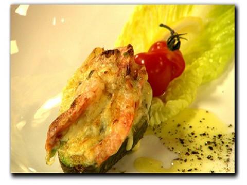 Avacado Prawn Mornay, Classic Salad,  	Topsy Turvy Custard Trifles