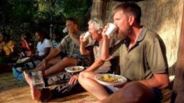 En flodhest i Zambia