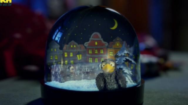 Rudi in der Schneekugel