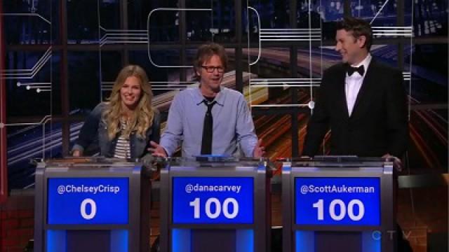 Scott Aukerman, Chelsey Crisp, Dana Carvey