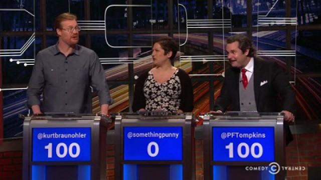 Kurt Braunohler, Paul F. Tompkins and #PointsMe winner Jessica Lovelace
