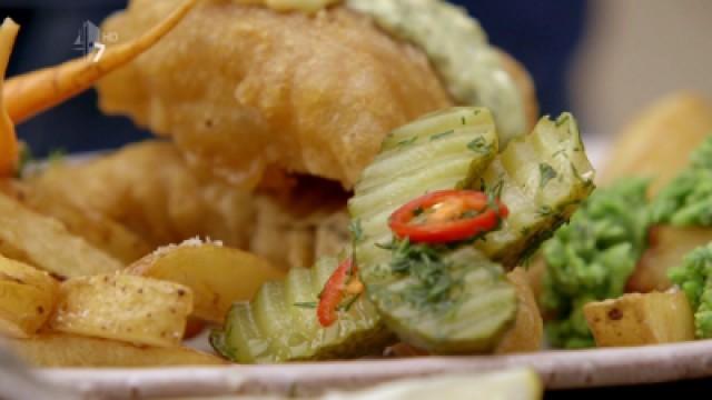 Fish and Chips, Gado Gado and Crab Linguine