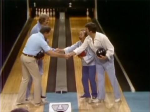Joseph Campanella and Bo Svenson vs. Ron Masak and Pat Morita