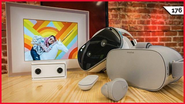 Oculus Go vs. Lenovo Mirage Solo VR, AURA Digital Photo Frame, Google VR180 Mirage Camera Reviews