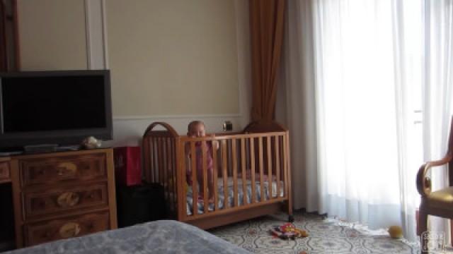 BABY STANDS UP!