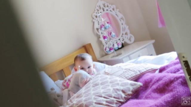 BABY IN A BIG BED!