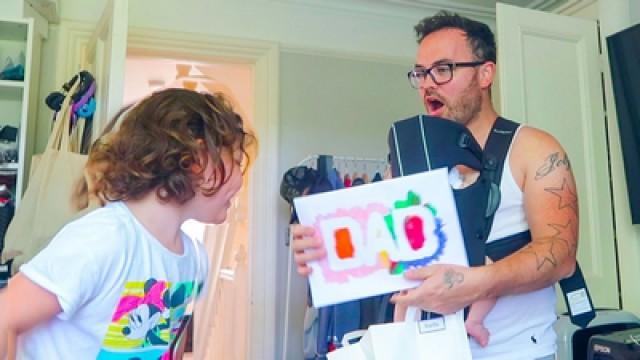 KIDS SURPRISE DAD!!