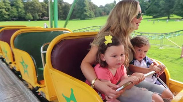 MOM TAKES THE KIDS ON A ROLLER COASTER!