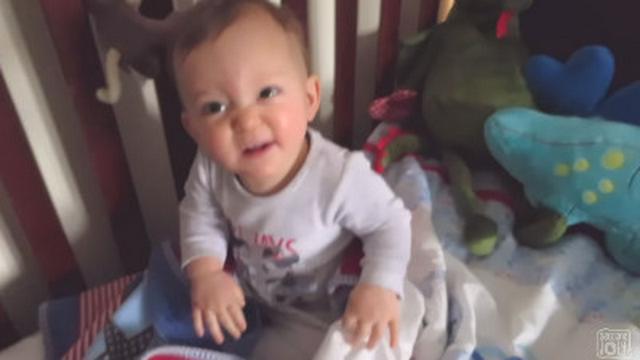 BABY STANDS UP!