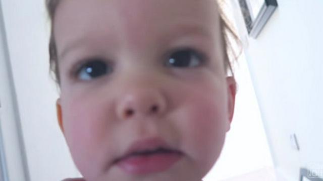 TRYING TO SCARE MOM!