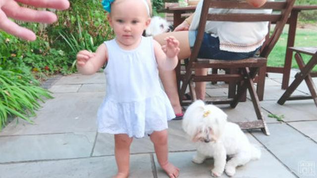 BABY FIRST TIME WALKING!