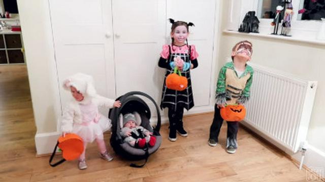 BABY'S FIRST TRICK OR TREATING!