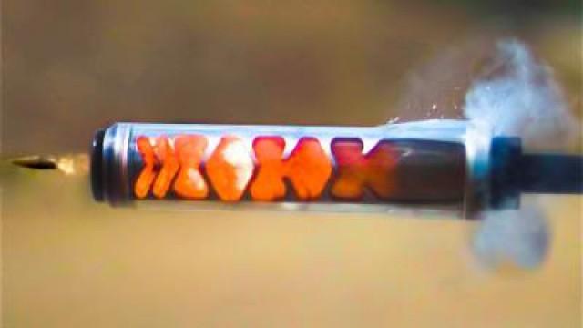 See Through Suppressor in Super Slow Motion (110,000 fps)