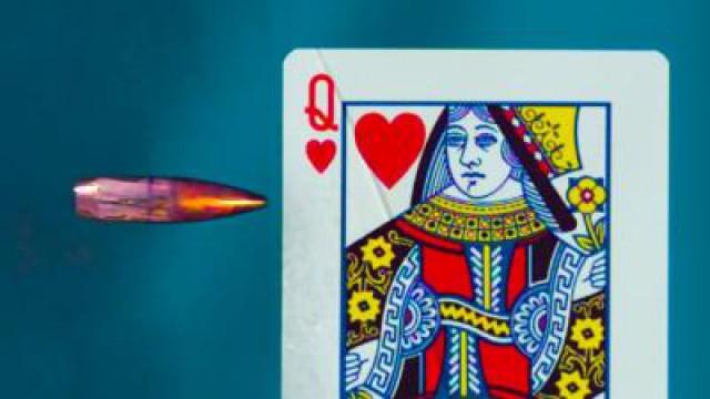 THE EDGERTON SHOT (Bullet Splitting Playing Card)