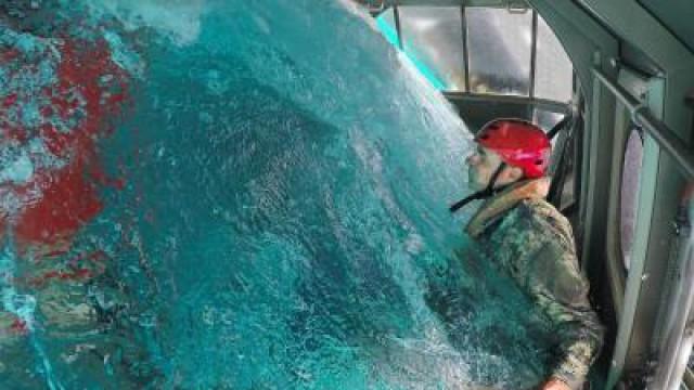 Strapped into a sinking helicopter (with U.S. Marines)