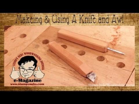 2 Homemade Hand Tools- Making and using a marking knife & awl for woodworking