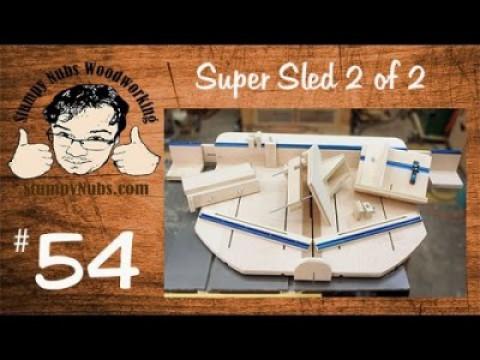 Homemade table saw crosscut sled with box.finger joint, spline and tenon jigs PART 2 of 2