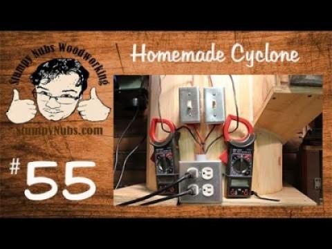 The homemade wooden dust collection cyclone (Bill Pentz design)