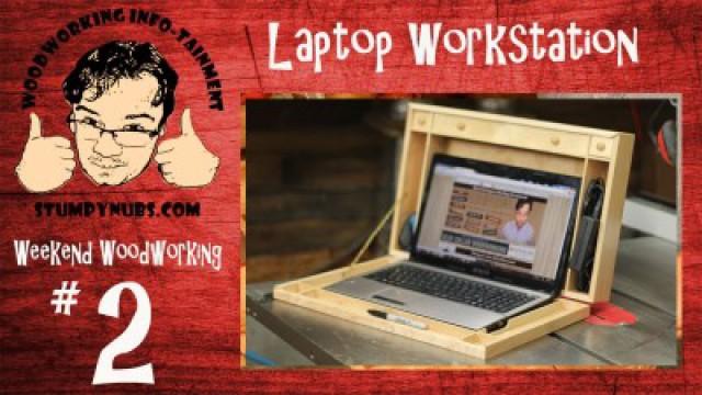 Laptop Computer Workstation: A wood case for your with all sorts of storage!