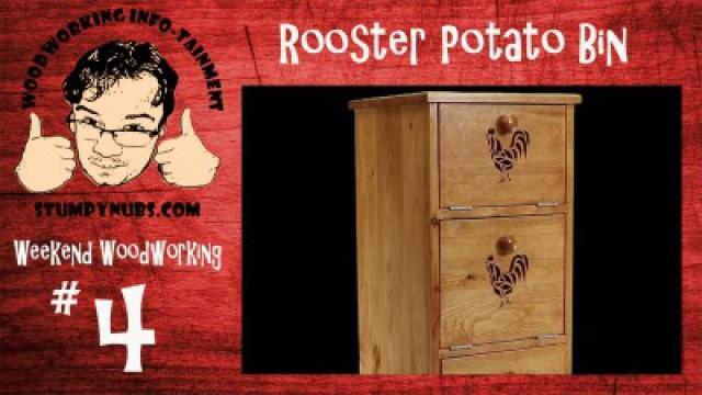 Mustache Mike builds a rooster themed potato/onion bin