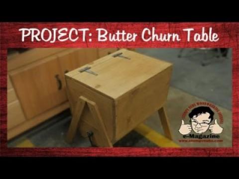 Build an antique butter churn end table from cheap pine boards!
