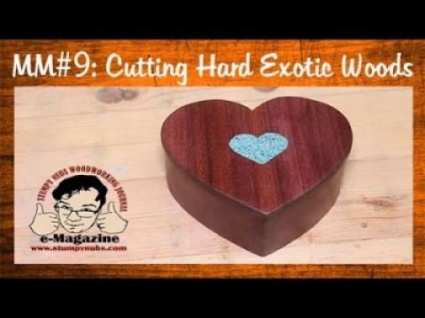 Make a scroll saw purple heart box with turquoise stone inlay (Inlace)