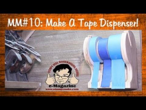 Homemade workshop tape dispenser scroll saw project
