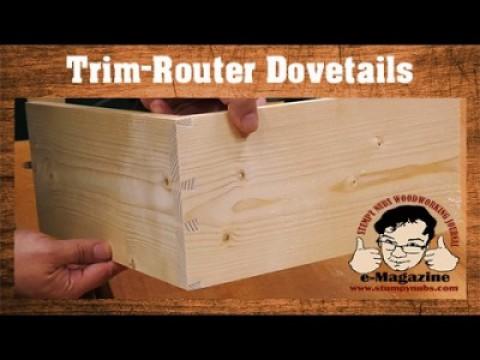 SIMPLE JIG- Handheld router dovetails that LOOK HAND CUT