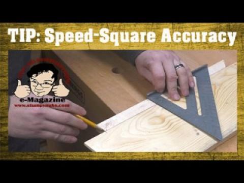Modify a speed-square for quick & accurate crosscuts