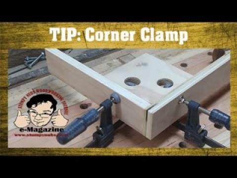 Homemade corner clamp for glue-ups