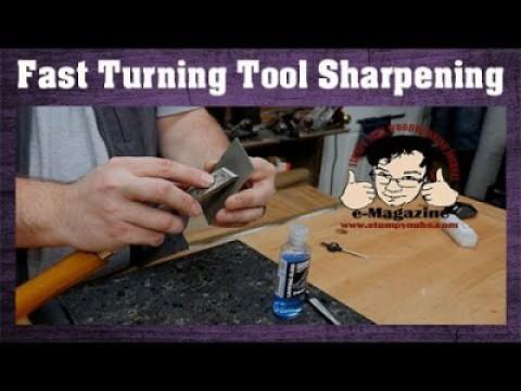 FAST lathe turning tool sharpening WITHOUT A JIG!