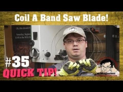 The BEST way to fold_coil a band saw blade- Fast, easy and simple