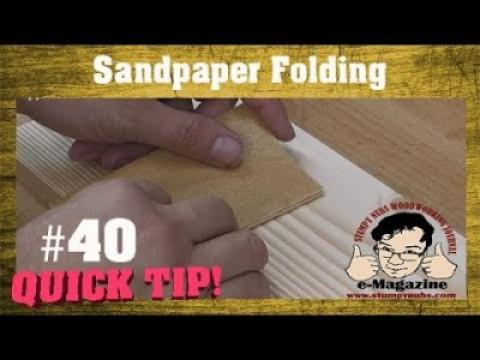 A BETTER WAY to fold sandpaper for hand-sanding wood