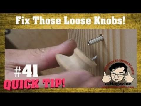 How to keep furniture_drawer knobs from coming loose