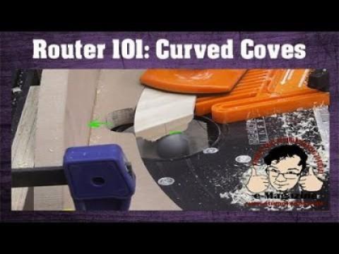 COOL ROUTER SKILL - How to cut CURVED coves for mouldings and trim
