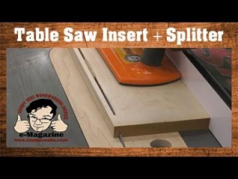 Make SAFER, cleaner table saw cuts with this splitter+zero clearance insert