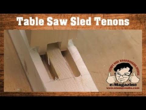 How to cut tenons on a TABLE SAW SLED
