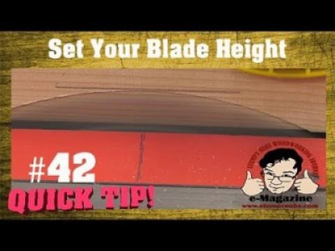 TIP - How to set your table saw blade to the perfect height EVERY TIME