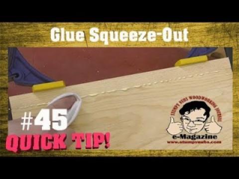 Don't wipe your glue