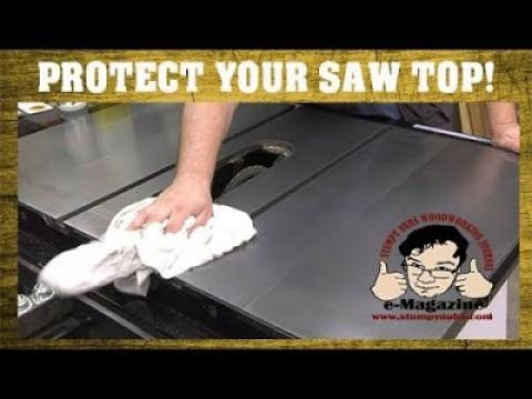 How to SAFELY clean your table saw top WITHOUT damaging it
